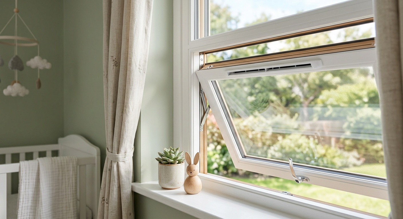 Designing a nursery room with natural ventilation and thermal comfort