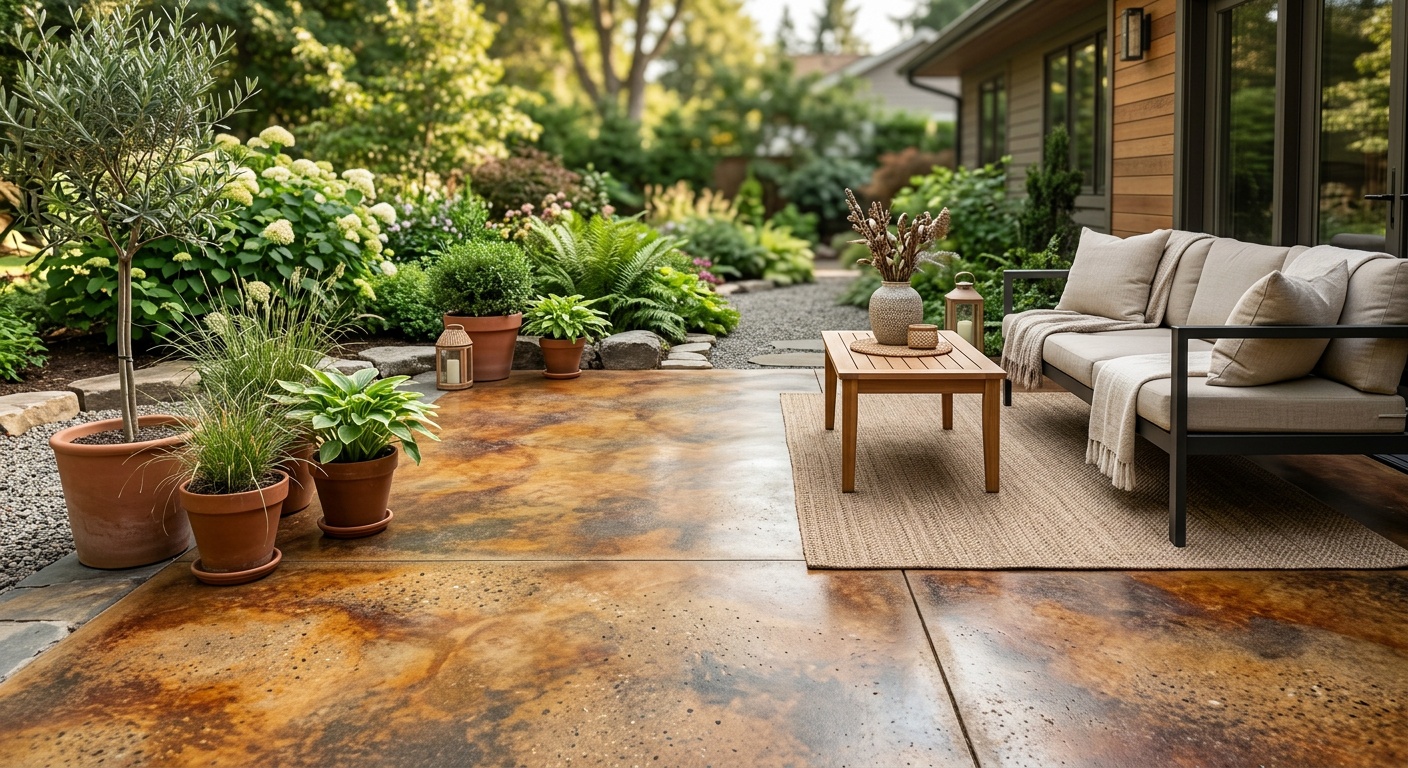 How to Stain and Finish a Concrete Patio Step-by-Step